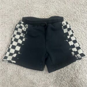 Little Bipsy Black and Tan Checkered Shorts